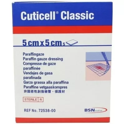 CUTICELL Classic wound gauze 5x5 cm, 5 pcs