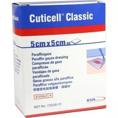 CUTICELL Classic wound gauze 5x5 cm, 50 pcs