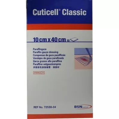 CUTICELL Classic wound gauze 10x40 cm, 10 pcs