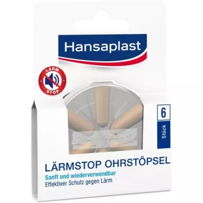 HANSAPLAST Noise Stop Earplugs, 6 pcs