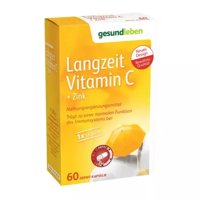 GESUND LEBEN Long-term vitamin C+zinc capsules, 60 pcs