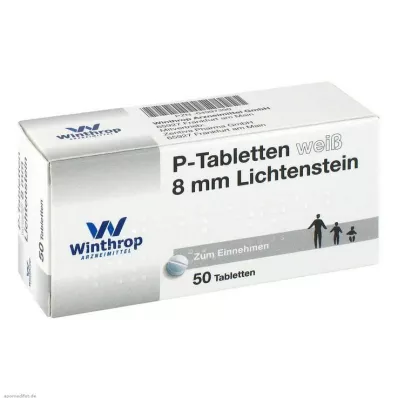 P TABLETTEN white 8 mm, 50 pcs P TABLETTEN white 8 mm, 50 pcs