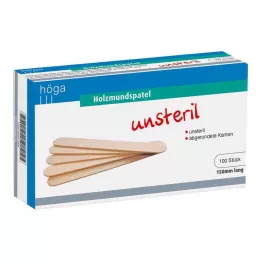 Wooden mouth depressors 150 mm long, 100 pieces