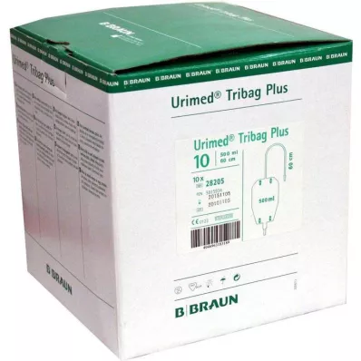 URIMED Tribag Plus Urine Leg Sleeve 500ml 50cm ster., 10 pcs
