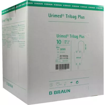 URIMED Tribag Plus Urine Leg Sleeve 800ml 60cm ster., 10 pcs URIMED Tribag Plus Urine Leg Sleeve 800ml 60cm ster., 10 pcs