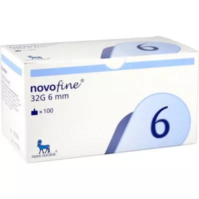 NOVOFINE 6 mm cannulas 32 G Tip sth, 100 pcs