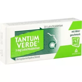 TANTUM VERDE 3 mg lozenge with mint flavour, 20 pcs