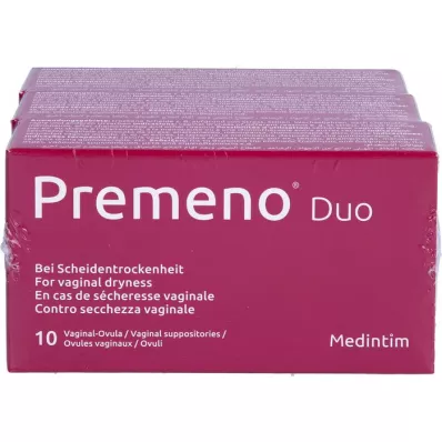 PREMENO Duo vaginal vagula, 3 x 10 pcs