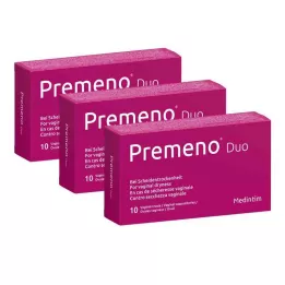 PREMENO Duo vaginal vagula, 3 x 10 pcs