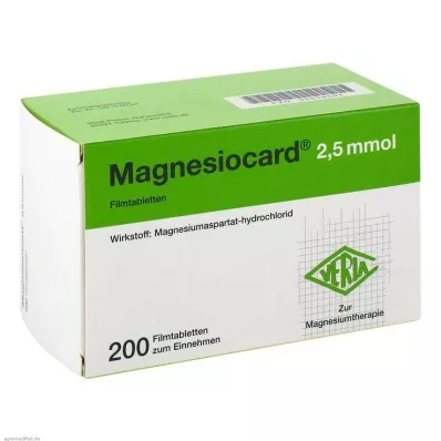MAGNESIOCARD 2.5 mmol film-coated tablets, 200 pcs