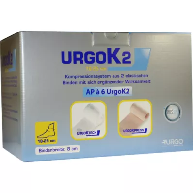 URGOK2 Compr.Syst.8cm Ankle circumf.18-25cm, 6 pcs