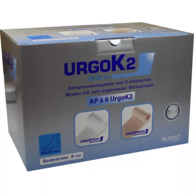 URGOK2 Compr.Syst.8cm Ankle circumf.25-32cm, 6 pcs