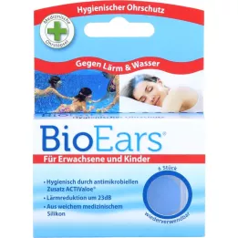 BIOEARS Silicone antimicrobial earplugs, 6 pcs