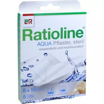 RATIOLINE aqua Shower Plaster Plus 8x10 cm sterile, 5 pcs