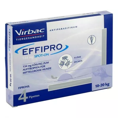 EFFIPRO 134 mg Pip.solution for drip.for medium sized dog, 4 pcs EFFIPRO 134 mg Pip.solution for drip.for medium sized dog, 4 pcs