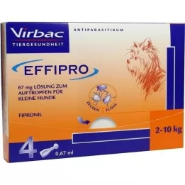 EFFIPRO 67 mg pip.solution for drip.for small dogs, 4 pcs