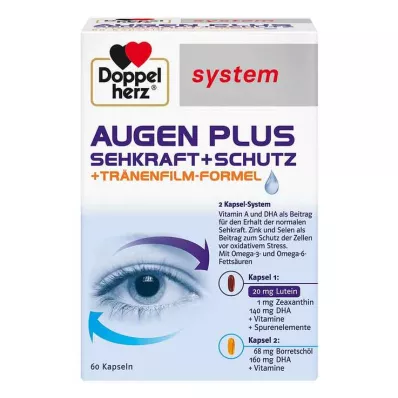 DOPPELHERZ Eyes plus vision+protection system capsules, 60 pcs
