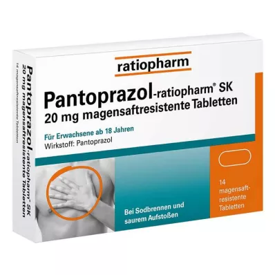 PANTOPRAZOL-ratiopharm SK 20 mg enteric-coated tablets, 14 pcs PANTOPRAZOL-ratiopharm SK 20 mg enteric-coated tablets, 14 pcs