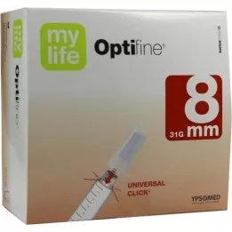 MYLIFE Optifine pen needles 8 mm, 100 pcs