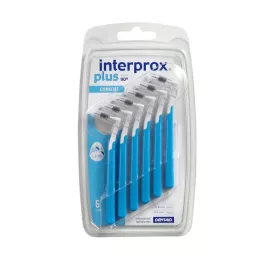 INTERPROX plus conical blue interdental brush, 6 pcs
