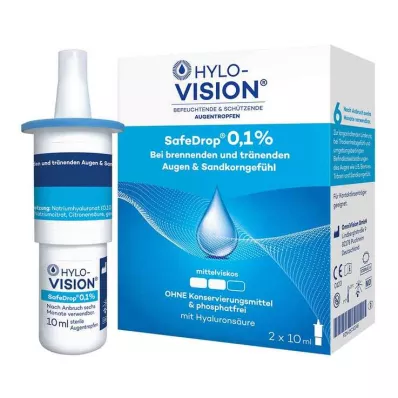 HYLO-VISION SafeDrop 0.1% eye drops, 2X10 ml HYLO-VISION SafeDrop 0.1% eye drops, 2X10 ml
