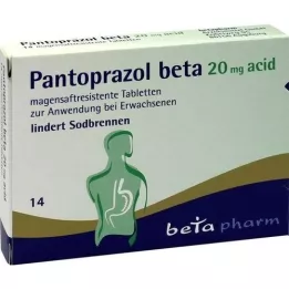 PANTOPRAZOL beta 20 mg acid enteric tablets, 14 pcs