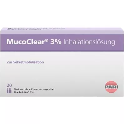 MUCOCLEAR 3% NaCl inhalation solution, 20X4 ml