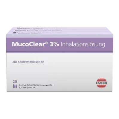 MUCOCLEAR 3% NaCl inhalation solution, 60X4 ml MUCOCLEAR 3% NaCl inhalation solution, 60X4 ml