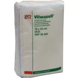 VLIWAZELL Absorbent compresses non-sterile 15x25 cm, 25 pcs