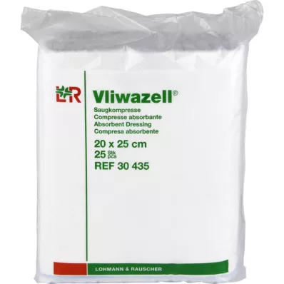 VLIWAZELL Absorbent compresses non-sterile 20x25 cm, 25 pcs