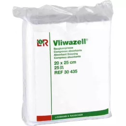 VLIWAZELL Absorbent compresses non-sterile 20x25 cm, 25 pcs
