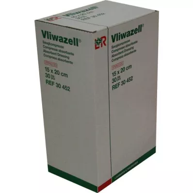 VLIWAZELL Absorbent compresses sterile 15x20 cm, 30 pcs VLIWAZELL Absorbent compresses sterile 15x20 cm, 30 pcs