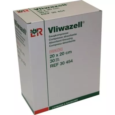 VLIWAZELL Absorbent compresses sterile 20x20 cm, 30 pcs