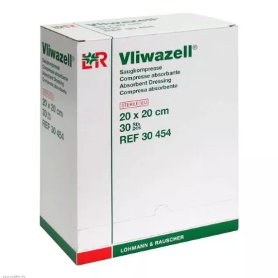 VLIWAZELL Absorbent compresses sterile 20x20 cm, 30 pcs