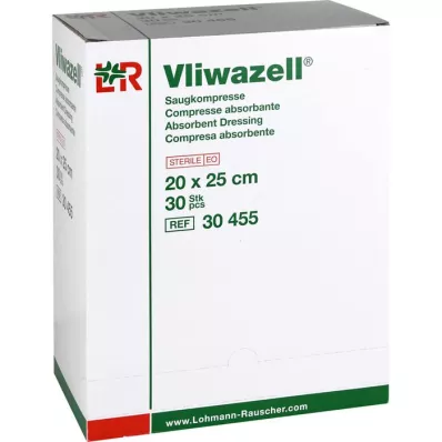 VLIWAZELL Absorbent compresses sterile 20x25 cm, 30 pcs