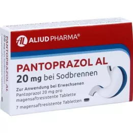PANTOPRAZOL AL 20 mg for heartburn enteric-coated tablets, 7 pcs