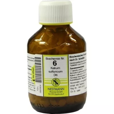BIOCHEMIE 6 Kalium sulphuricum D 6 tablets, 400 pc