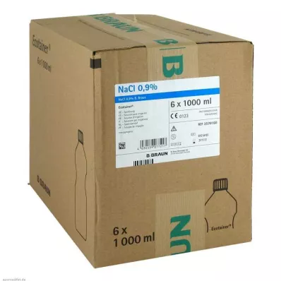 KOCHSALZLÖSUNG 0.9% B.Braun Ecotainer rinsing solution, 6X1000 ml KOCHSALZLÖSUNG 0.9% B.Braun Ecotainer rinsing solution, 6X1000 ml