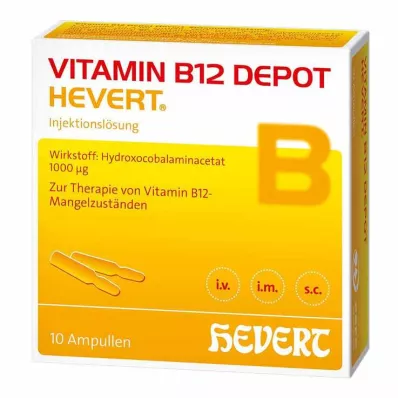 VITAMIN B12 DEPOT Hevert ampoules, 10 pcs VITAMIN B12 DEPOT Hevert ampoules, 10 pcs