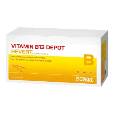VITAMIN B12 DEPOT Hevert ampoules, 100 pcs VITAMIN B12 DEPOT Hevert ampoules, 100 pcs