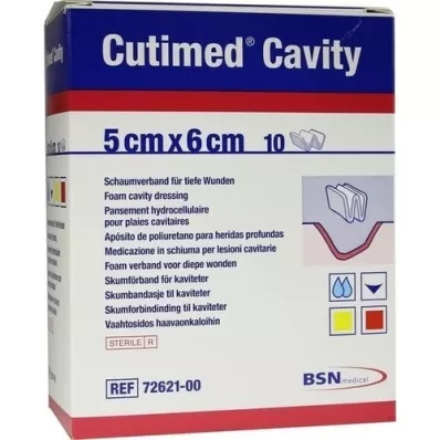 CUTIMED Cavity foam dressing 5x6 cm non-adhesive, 10 pcs