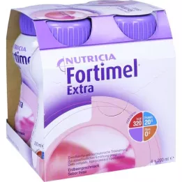 FORTIMEL Extra strawberry flavour, 4X200 ml