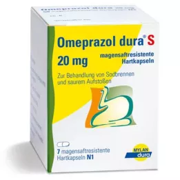 OMEPRAZOL dura S 20 mg enteric-coated hard capsules, 7 pcs