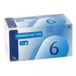NOVOFINE 6 cannulas 0.25x6 mm, 100 pcs