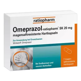 OMEPRAZOL-ratiopharm SK 20 mg enteric-coated hard capsules, 7 pcs