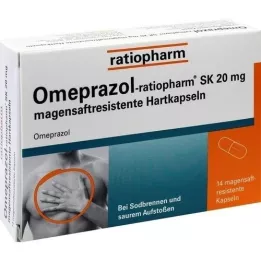 OMEPRAZOL-ratiopharm SK 20 mg enteric-coated hard capsules, 14 pcs