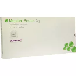 MEPILEX Border Ag foam dressing 10x20 cm sterile, 5 pcs