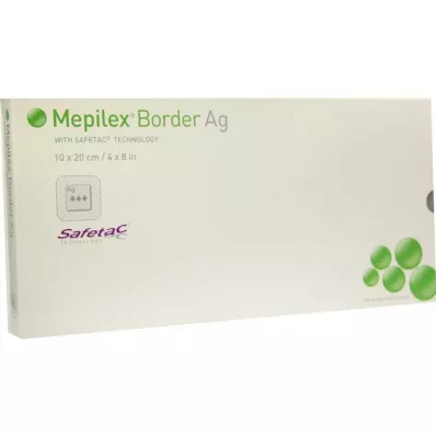MEPILEX Border Ag foam dressing 10x20 cm sterile, 5 pcs