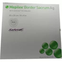 MEPILEX Border Sacrum Ag foam dressing 20x20 cm ster., 5 pcs