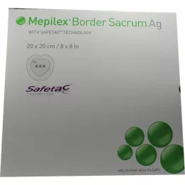 MEPILEX Border Sacrum Ag foam dressing 20x20 cm ster., 5 pcs